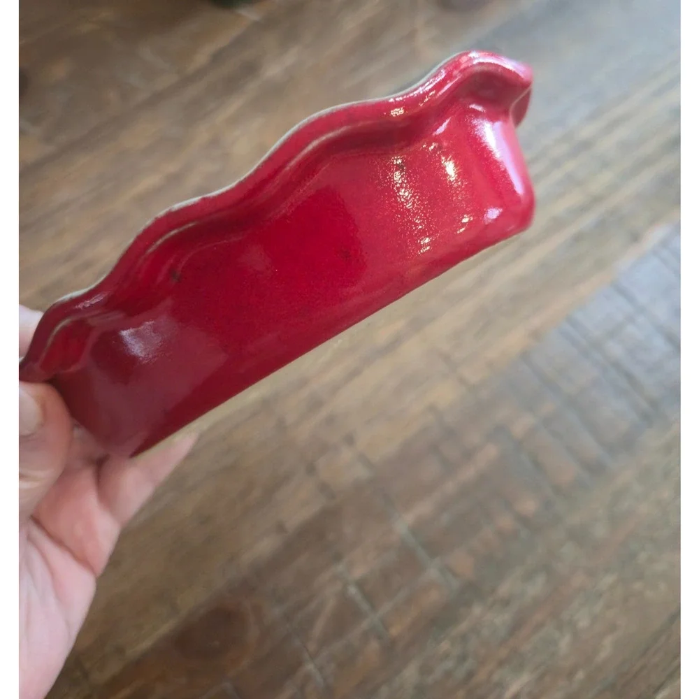 Emile Henry Red Heart Shaped Individual Baker Mini Ceramic Baking Dish 6149 5.5